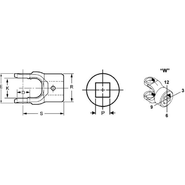 Spicer - 10-4-62 - Power Take Off (PTO) End Yoke