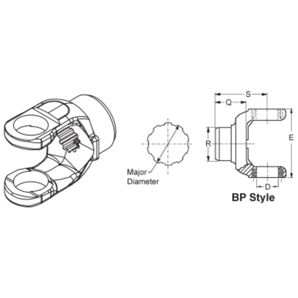 tae★ Spicer - 131448K - Differential End Yoke
