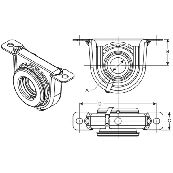 Spicer - 211499X - Drive Shaft Center Support Bearing